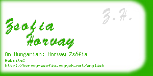 zsofia horvay business card